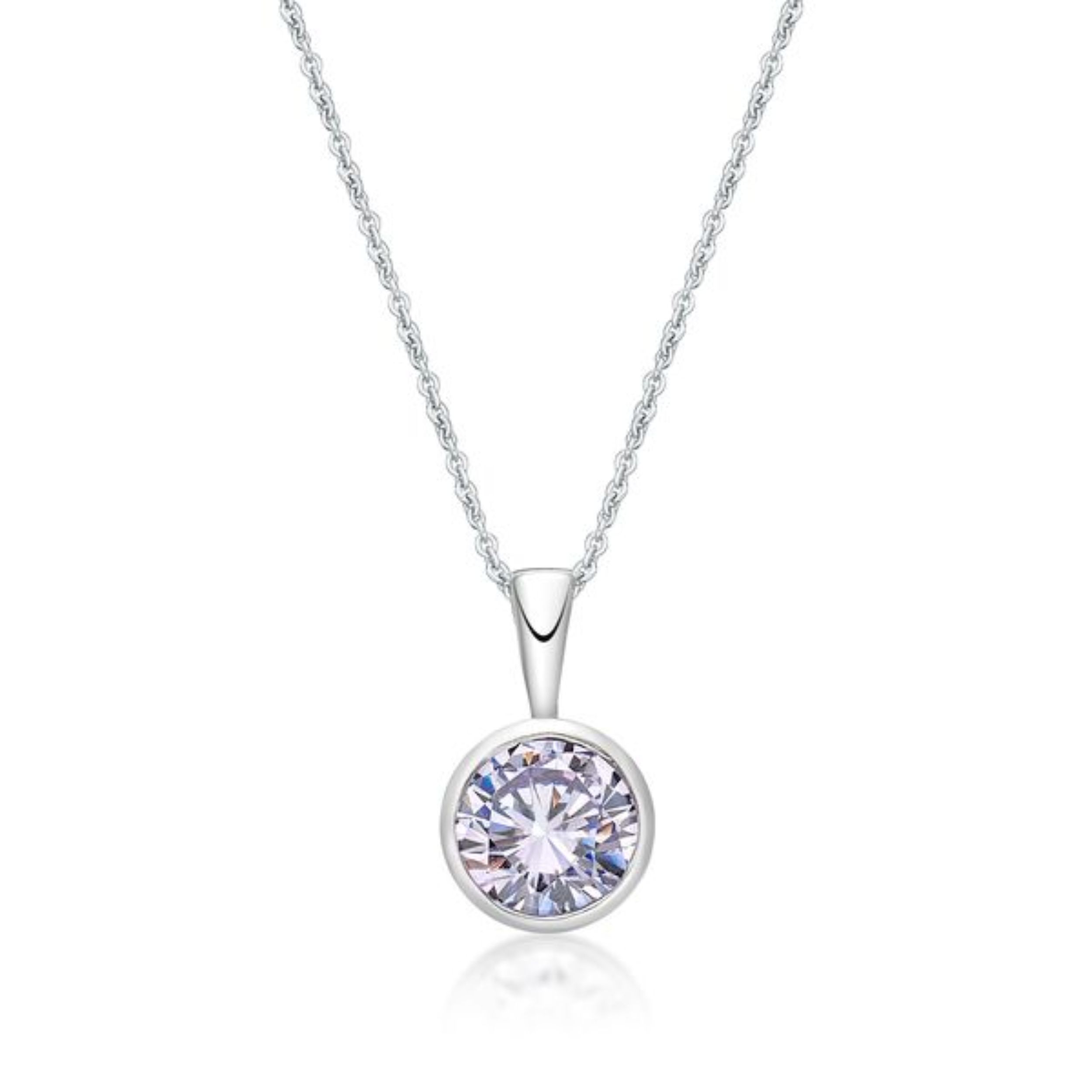 Picture of JUNE           , 5mm BEZEL PENDANT with CHAIN